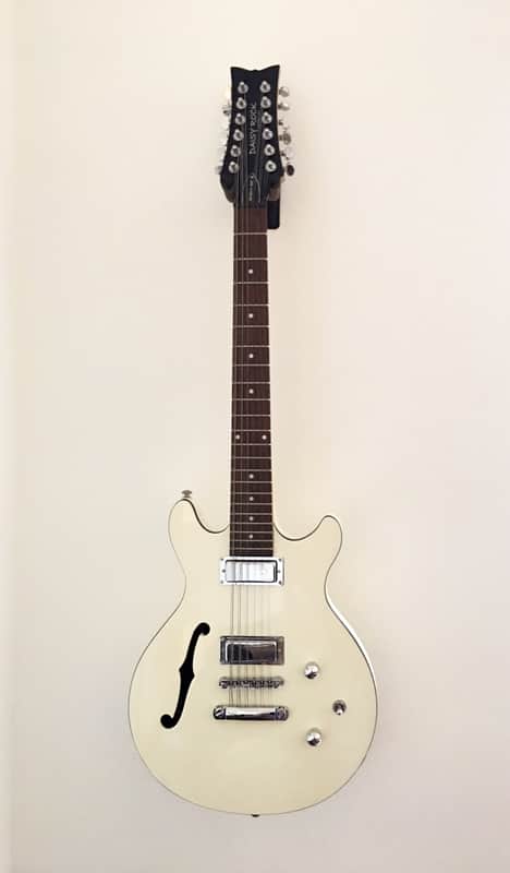 Daisy Rock Retro-H 12S: Sparkle White Semi-Hollow 12-String  Electric image 1