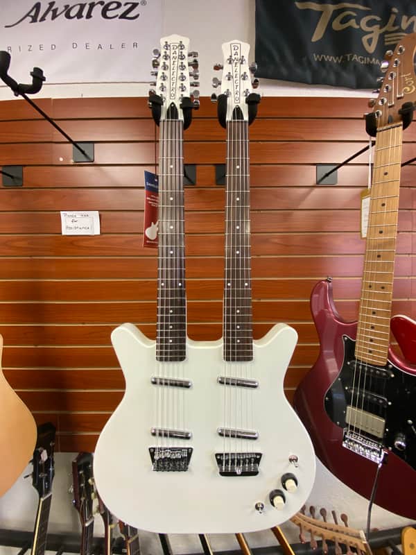 Danelectro Doubleneck 6/12 Reissue - White Pearl image 1