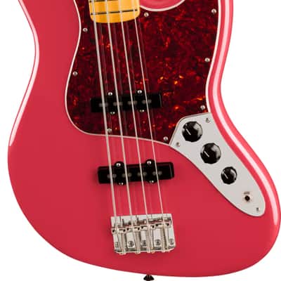 Fender American Professional Classic Jazz Electric Bass. Maple Fingerboard, Faded Dakota Red image 3
