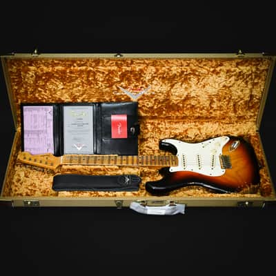 Fender Custom Shop Limited Edition Red Hot Hard Tail Stratocaster Heavy Relic- Faded Aged Chocolate 3 Tone Sunburst 2024 (CZ581284) image 5
