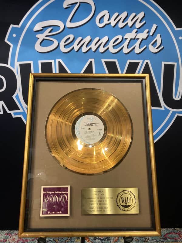 Stan Lynch Tom Petty and The Heartbreakers, RIAA, "You're Gonna Get It", Gold Record (#35) image 1