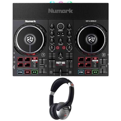 Numark Party Mix Live Built In Light Show & Speakers DJ Controller w Headphones image 1