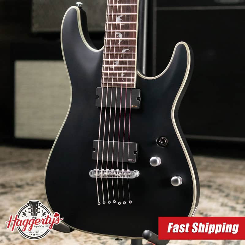 Schecter Damien Platinum-7 7-String Electric Guitar - Satin Black image 1