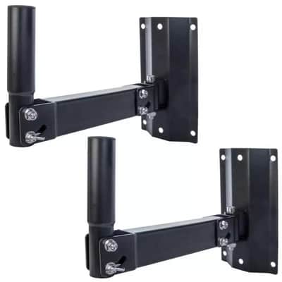 Pair Of Pa Wall Speaker Stand Mounts For Pa Loud speakers - Black image 1