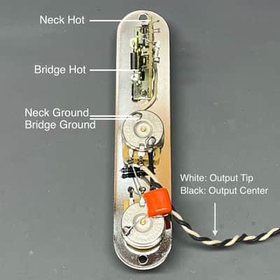 Good Land Pickups Tele Set: Pickups, Loaded Control Plate, and White Pickguard image 8
