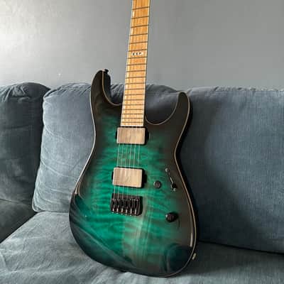 ESP E-II M-II NT Black Turquoise Burst image 4