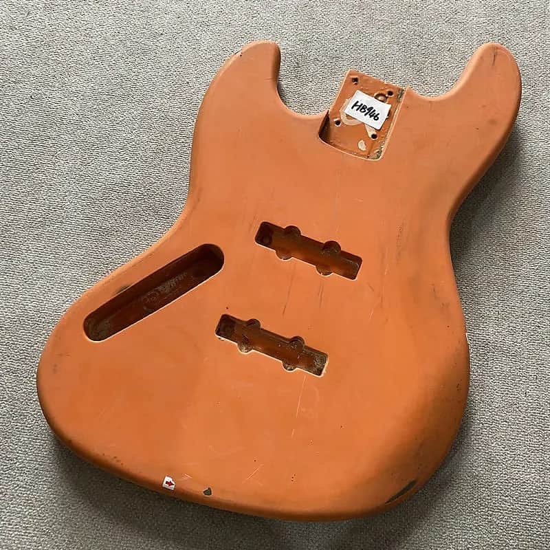 Orange Left Handed Jazz Bass Style Body DIY Project image 1