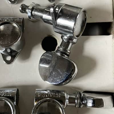 Grover 102 Original Rotomatic 3+3 Tuning Machines 70's - Chrome image 2