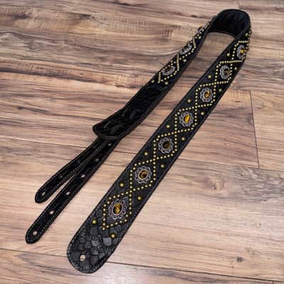 Carlino Orianthi black scale leather tiger eye with bronze 2025 - Black image 2