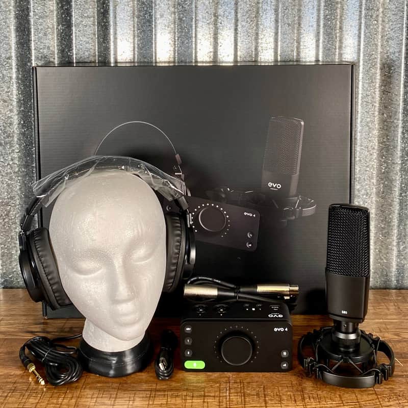 Audient EVO4SRB 2x2 USB Audio Recording Interface Bundle with Headphones, Microphone & Software image 1