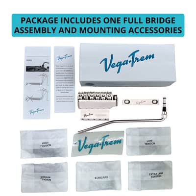 Vega-Trem VT1 Ultra-Trem 2-Points Stratocaster Guitar Tremolo Bridge For Strat No Mods Easy Installation (Glossy, Right) image 4