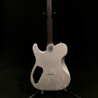 LsL Instruments T Bone 24 Tele, Swamp Ash, Wenge, Custom Shop "Icey" Telecaster, Pale Ice Blue Metallic, Checked Nitro Bad Bone 2, Reversed Headstock image 20