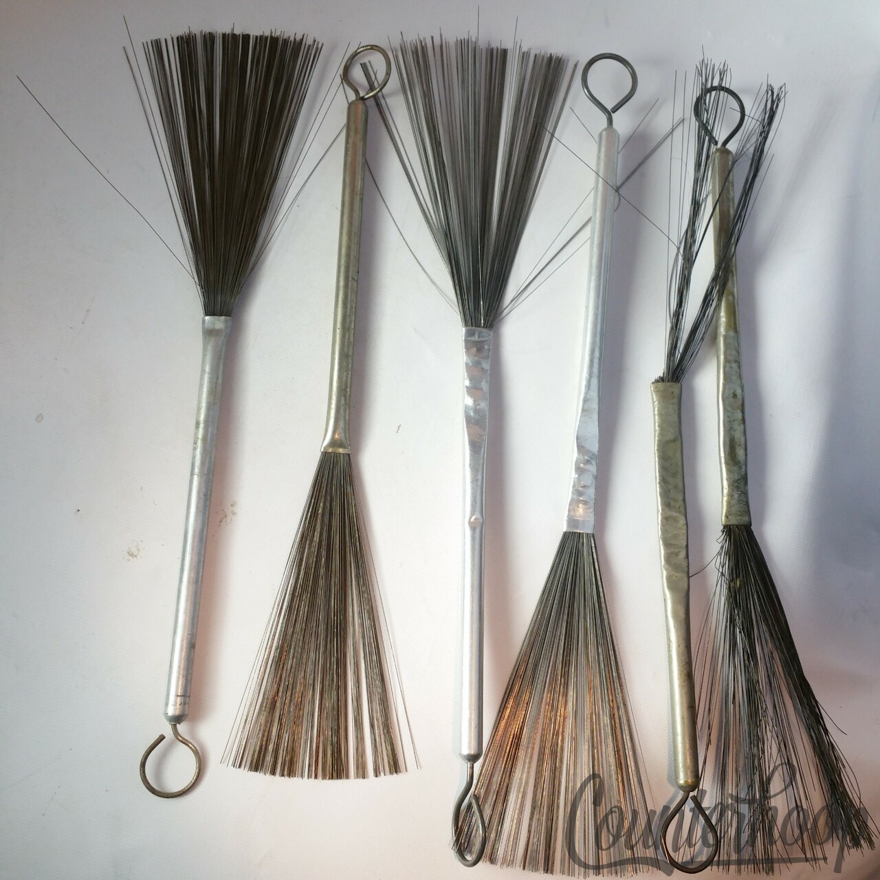 3x Pairs Vintage Wire Brushes Jazz Snare Drum Set Sticks Slingerland USA 60s — main photograph