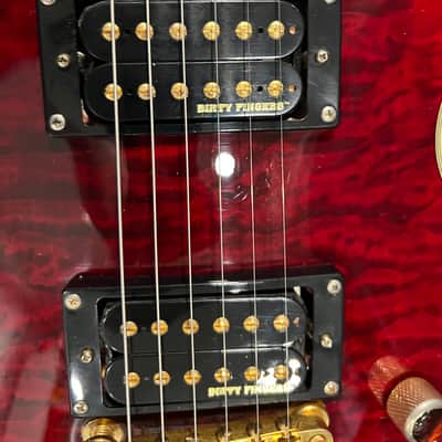 Epiphone Les Paul Custom Prophecy GX 2008 Gold Hardware Gibson Dirty Fingers Black Cherry image 3