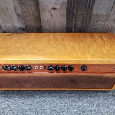1970s Fender Bassman 70 Amp Head - Amazing Custom Wood Cabinet image 2