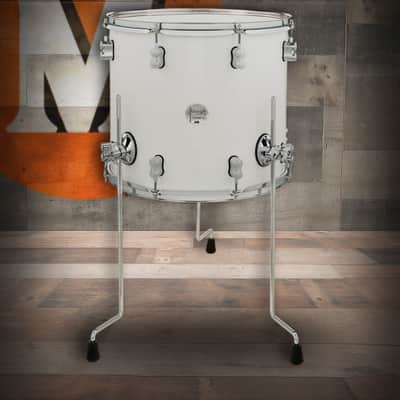 PDP Concept Maple 14x16 Floor Tom - Pearlescent White Lacquer w/ Chrome Hardware (PDCM1416TTPW) image 1