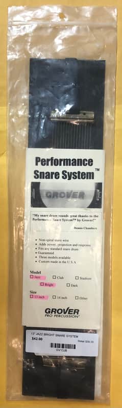 Grover 13JB Pro Non-Spiral Snare Wires 13" Jazz Bright image 1