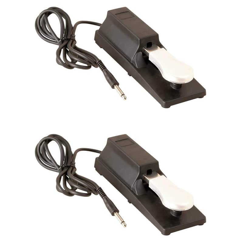 On-Stage Stands KSP100 Keyboard Sustain Pedal 2 Pack Bundle image 1