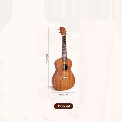 23 Inch Concert Ukulele All-in-One Mahogany Ukelele Kit for Beginner with Online Lessons Gig Bag Tuner Strap Nylon Strings Picks image 2