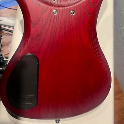 Warwick RockBass Corvette 5 string - Burgundy Red Transparent image 5