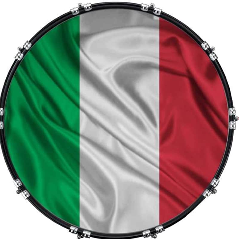 Custom Graphical 22" Kick Bass Drum Head Skin -Flag Italy 1 image 1