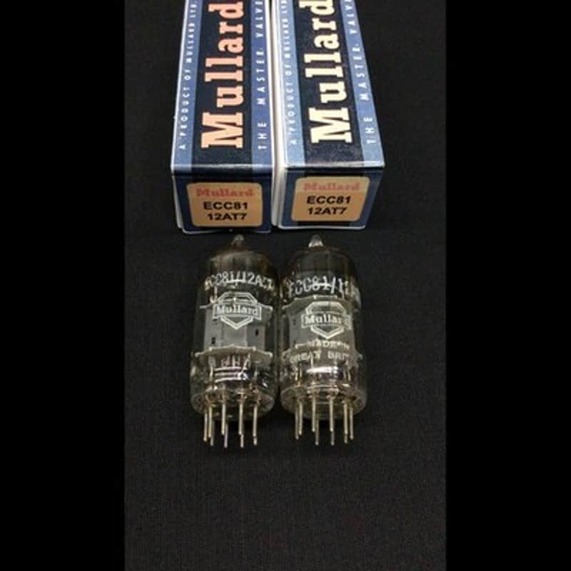 MATCHED PAIR MULLARD 12AT7 ECC81 Shield Logo GT Britain VACUUM TUBES 10.9883 image 1