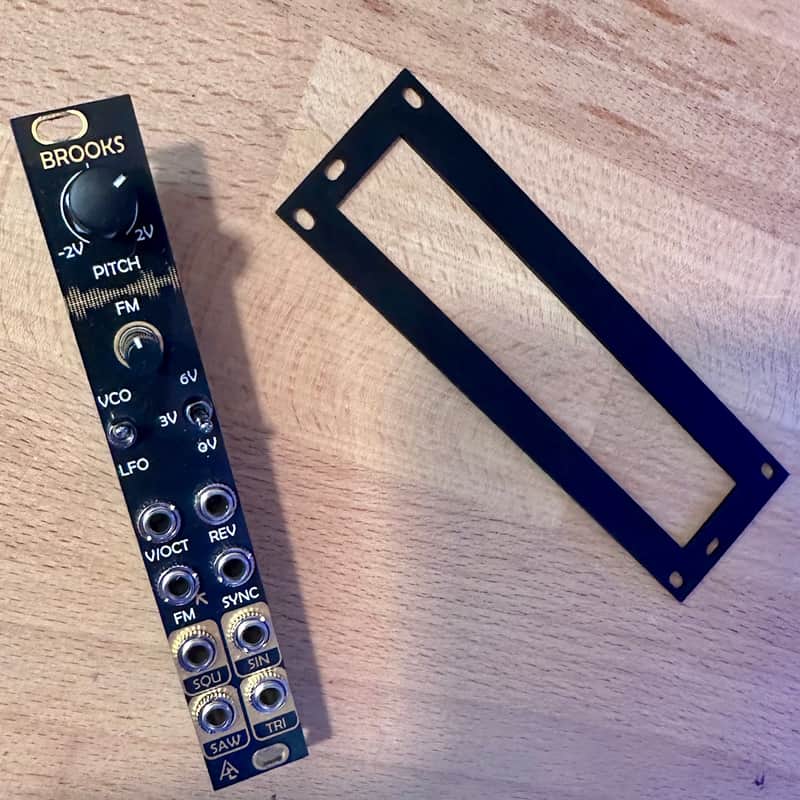 After Later Audio Brooks Compact 4HP Thru-Zero VCO w/ 1u Intellijel format 3u to 1u adapter Eurorack image 1