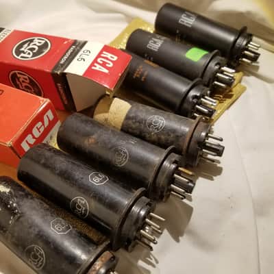 RCA Matched Pair (2) 6L6 tNOS AT1000 TESTED Vacuum Tubes metal Beam Power Tetrode 1936-1965 image 5