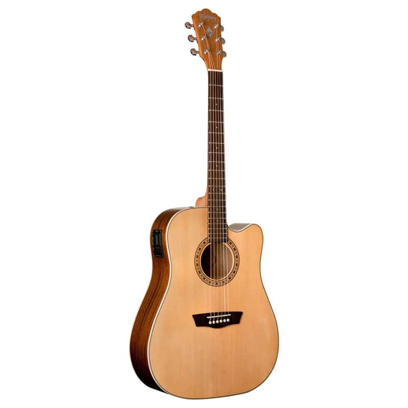 Washburn WD7SCE Harvest Dreadnought Cutaway Acoustic Guitar (Natural) *USA Small Business* image 1