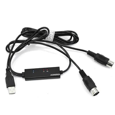 Midi To Usb Cable Usb MIDI Converter With Indicator Light FTP Proceesing Chip MTU-10 image 2
