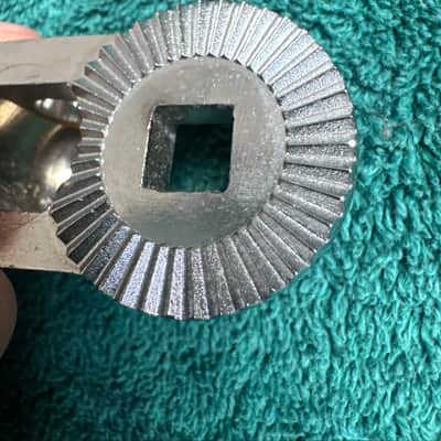 Ludwig Vintage Double Tom Drum Mount Holder - L Arm Geared Tilter Part 70s - Chrome image 7