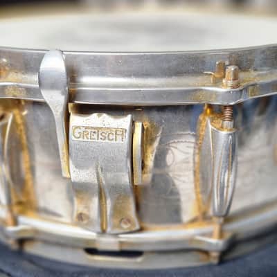 Extremely Rare Gretsch 4160G Round Badge COB Snare – 24k Gold Plated, image 20