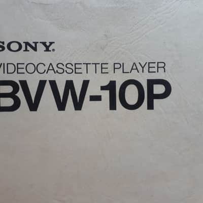 Sony Videocasette Player BVW-10P Betacam Operation and Maintenance Manual 1985 image 2