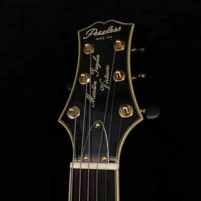 2018 Peerless Martin Taylor Virtuoso Black #7707 Archtop Electric Guitar image 3