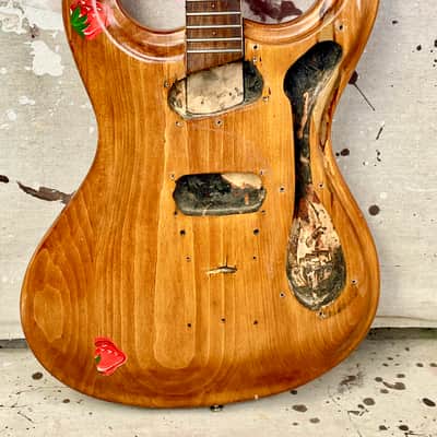 1964 Mosrite Ventures Body & Neck Husk Natural Refin-Vintage 1960's for Restoration image 2