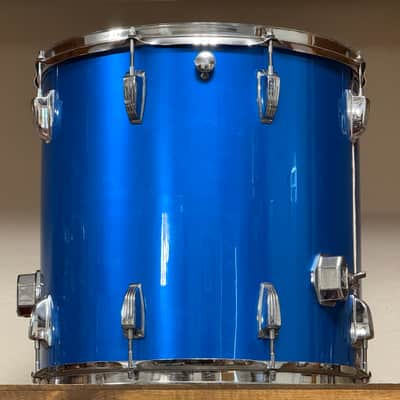 1970's Ludwig 16" Blue Silk 16x16 Floor Tom 3-Ply image 4