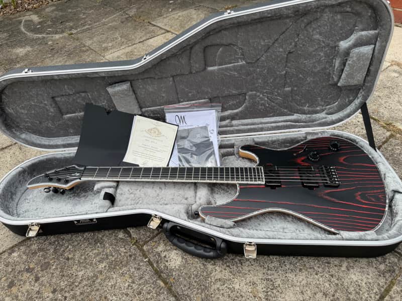 Mayones Regius 6 Monolith Black PorRed Matt 2019 - Red Grain image 1