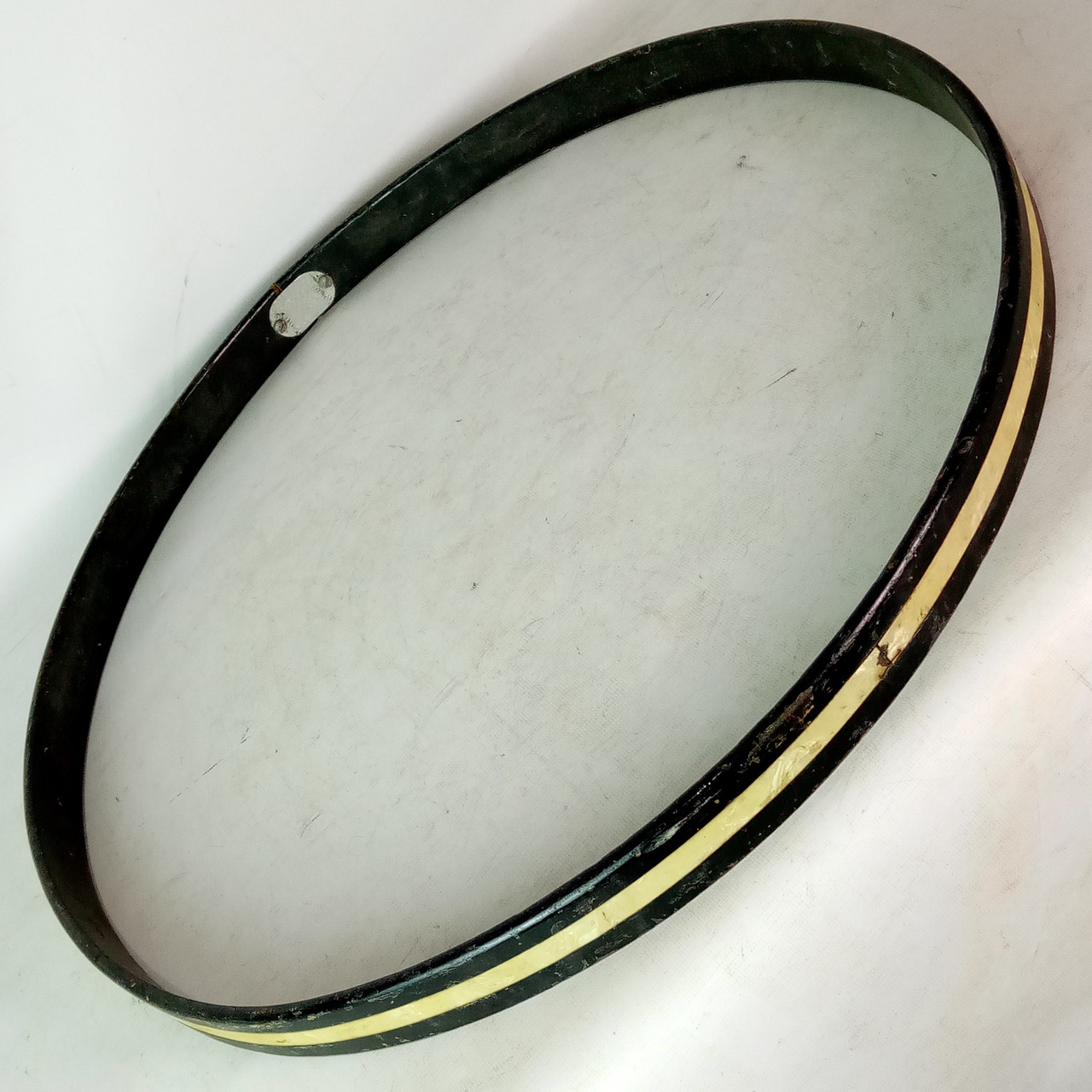 Slingerland 22" WMP 1Ply Maple Bass Drum Hoop/Rim Black Paint White Marine Pearl — main photograph