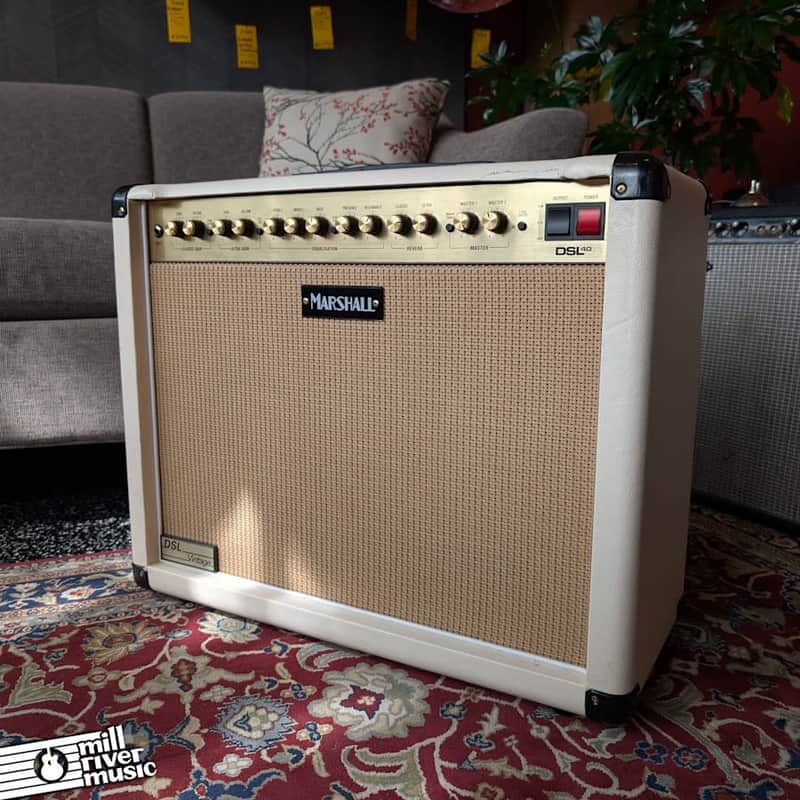 Marshall DSL40CRC 40-Watt 1x12 Tube Combo, Cream - Used image 1