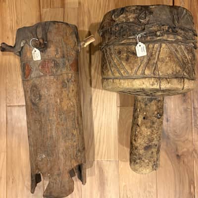 Genuine African Handcrafted Drums and Shaker Percussion Instruments (2 Hand Drums, 2 Shakers) image 5