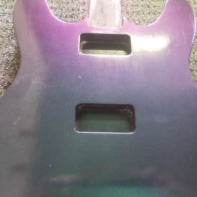 Custom Double Cut Telecaster Style Body  Finished In Colour Shift Ionic image 3