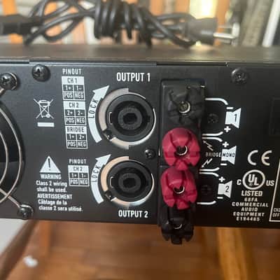 QSC RMX1450 1400-Watt Power Amplifier with IEC power cable, rack mount bolts/washers. Ex-Church image 7