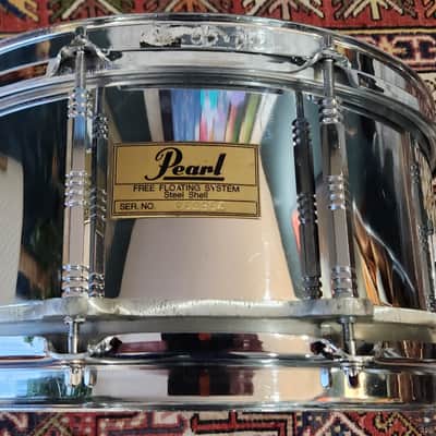 STUDIO SALE! Vintage Pearl Free Floating 14×6.5 Chrome Snare 1983 Japan image 7