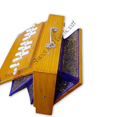 Shruti Box With Padale Indian Yellow Teak Plywood Classic Shruti Box/Case 13 Stopper Musical Instrument For Bhajan Kirtan/Sound Therapy image 3