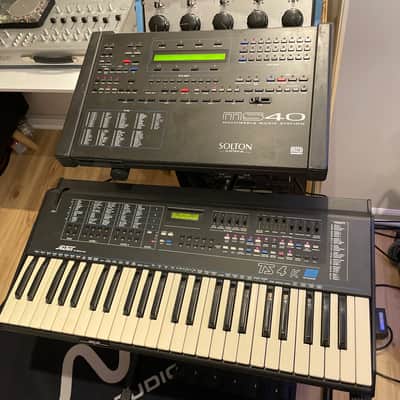 Rare Vintage Analog Solton Ts4k synth keyboard and the MS40 Expander with PSU, rare foot controller, manual and schematic! image 12