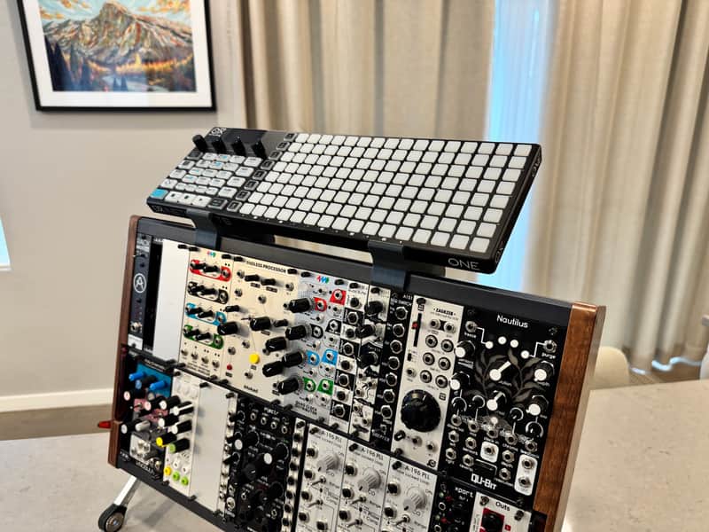 Brackets for Arturia RackBrute (Compatible with OXI One, Make Noise 0-CTRL, Arturia BeatStep Pro, Korg SQ-64, others - Gray) image 1