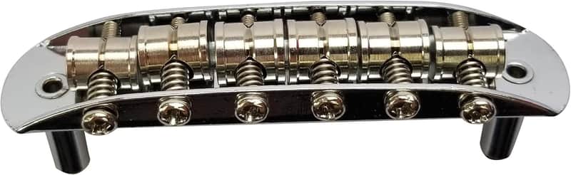 Mustang Bridge w/Large Saddles, also fits Fender Jaguar or Jazzmaster- Chrome image 1