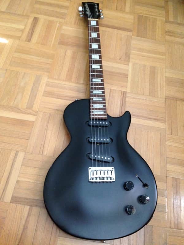 1994 ESP Grassroots Gothic Les Paul Strat Guitar Matte Black Goth