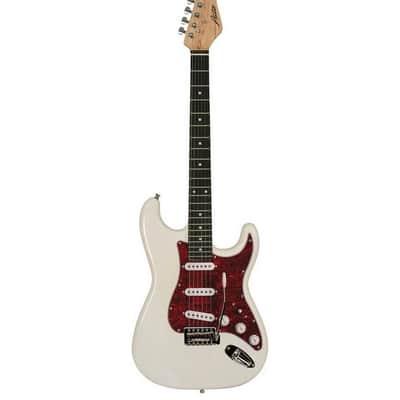 Austin AST100CR Classic Double Cutaway Electric Guitar, Cream, Brand New image 16