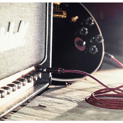 AMBOZ CABLES  Red Dragon Guitar Cable Sturdy Instrument Cable For Electric and Bass Guitar, 10 Feet Straight-Stra image 3